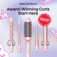 Wavytalk 5-in-1 tapered barrel for versatile waves and styles.