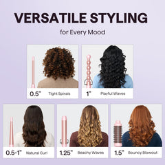 Wavytalk 5-in-1 with 0.5-inch small barrel for tight ringlets.