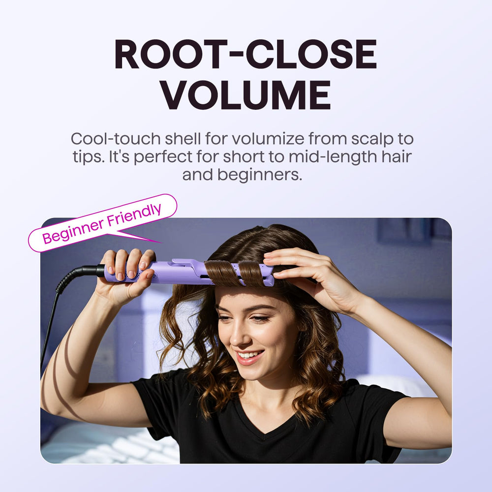 Wavytalk Airflow Styler 1-25 inch barrel enables versatile straight or curled looks.