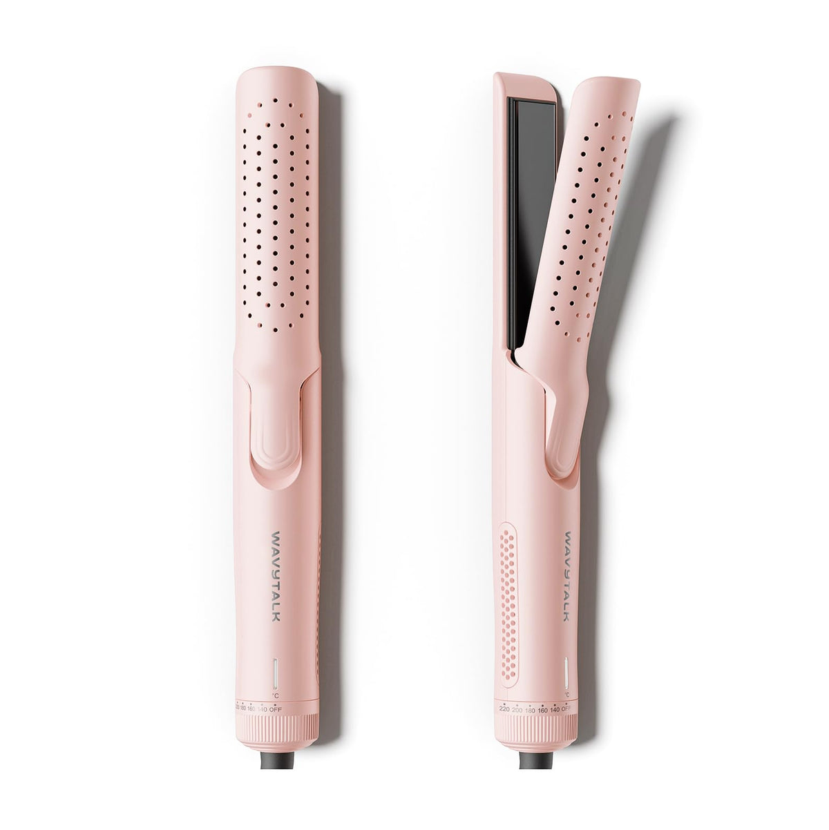 Wavytalk Airflow Styler 1.25-inch barrel in pink creates versatile curls and waves.