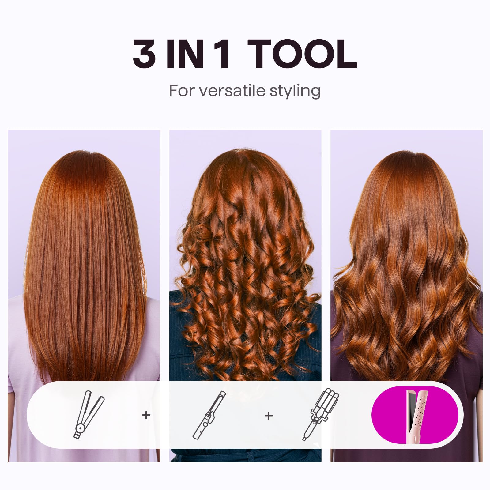 Wavytalk Airflow Styler 360° cool air vents wrap hair for longer-lasting style.