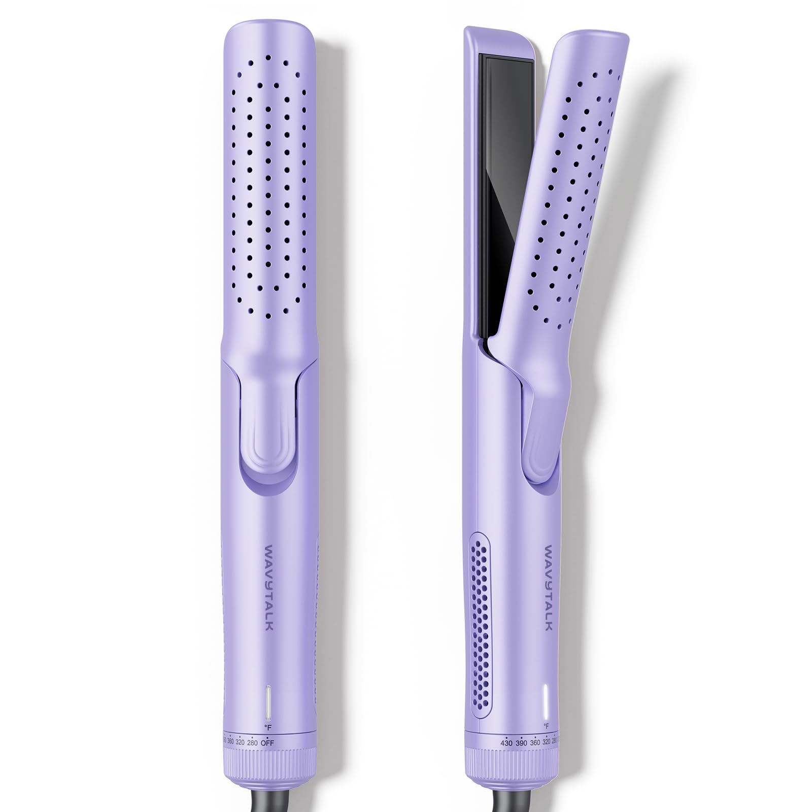 Wavytalk Airflow Styler 360 outlets image demonstrates cooling air for gentler curls and less damage.