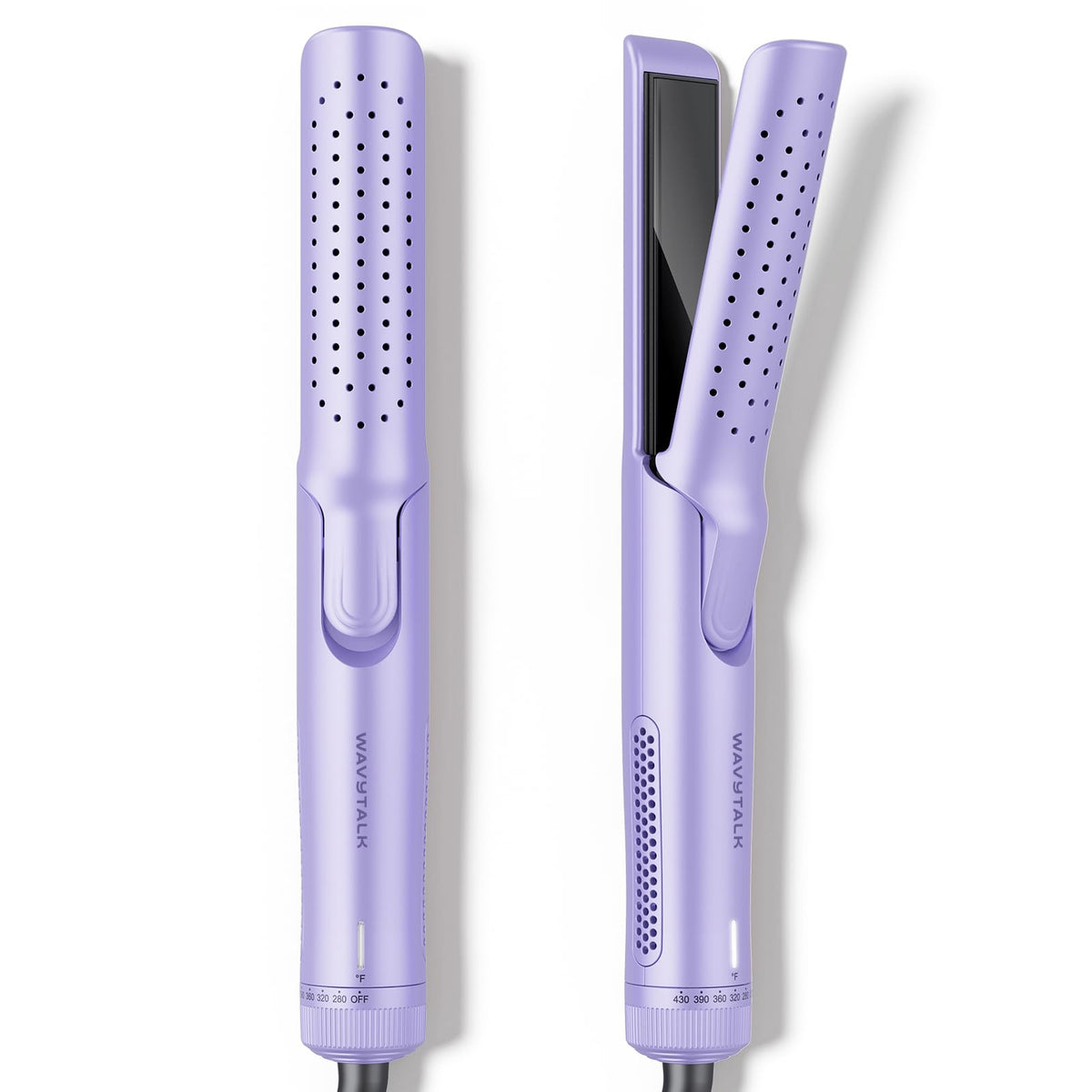 Wavytalk Airflow Styler 360 outlets image demonstrates cooling air for gentler curls and less damage.