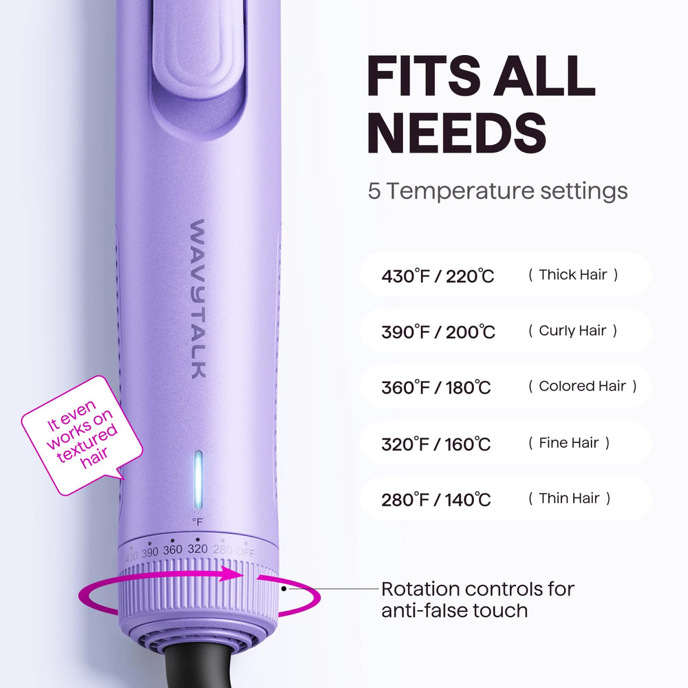 Wavytalk Airflow Styler anti-scald housing highlights safety-focused design.
