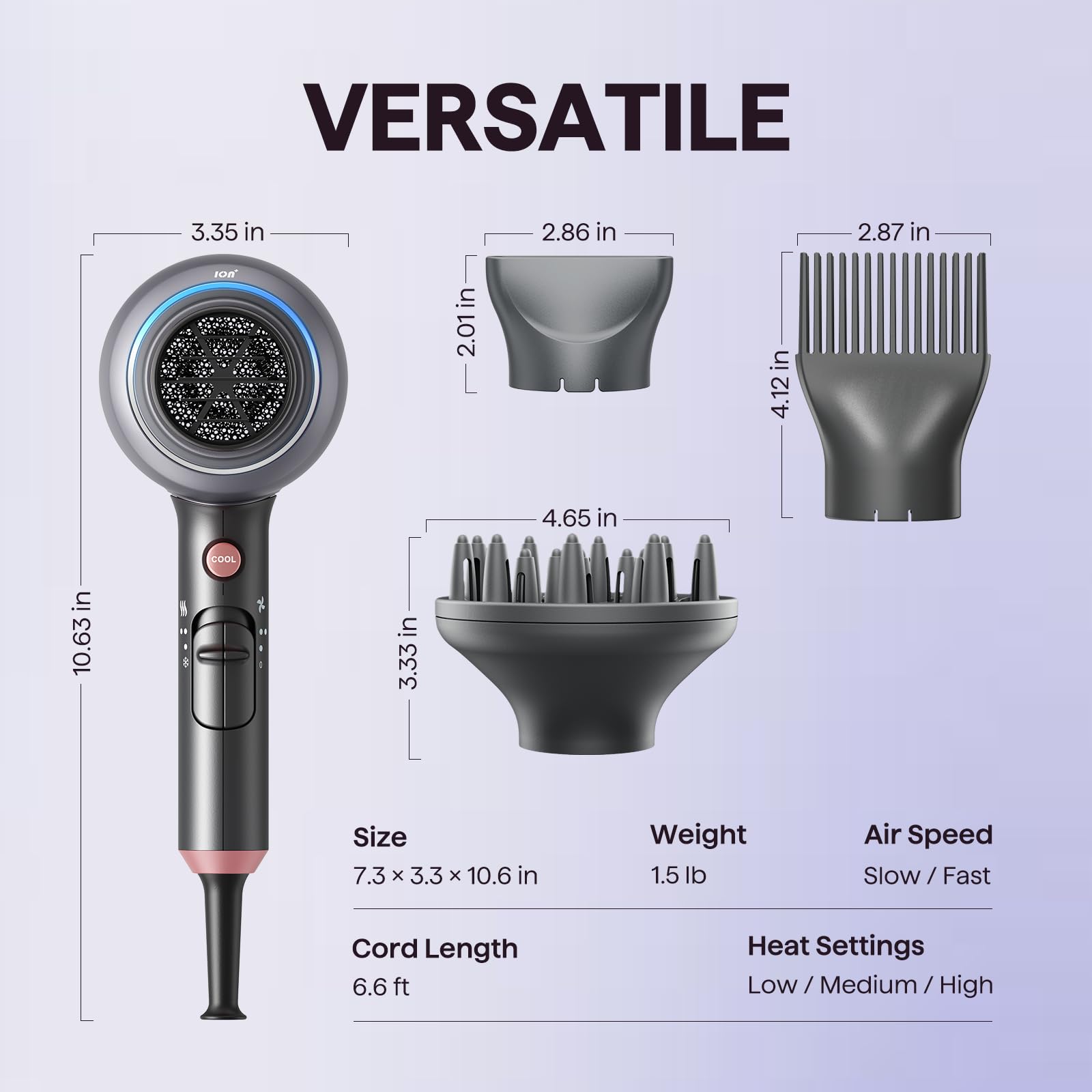 Wavytalk Blow Dryer packaging and accessories shown for easy setup.