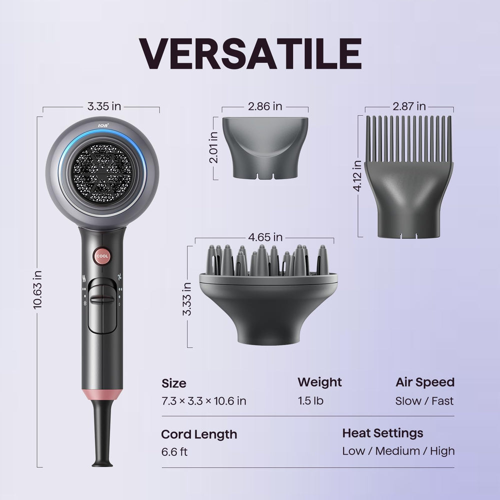Wavytalk Blow Dryer packaging and accessories shown for easy setup.