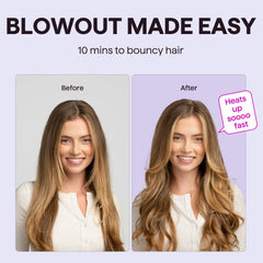 Wavytalk Blowout Boost ceramic tourmaline barrel delivers even heat for smooth curls