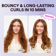 Wavytalk ceramic barrel with negative ions close-up for frizz control