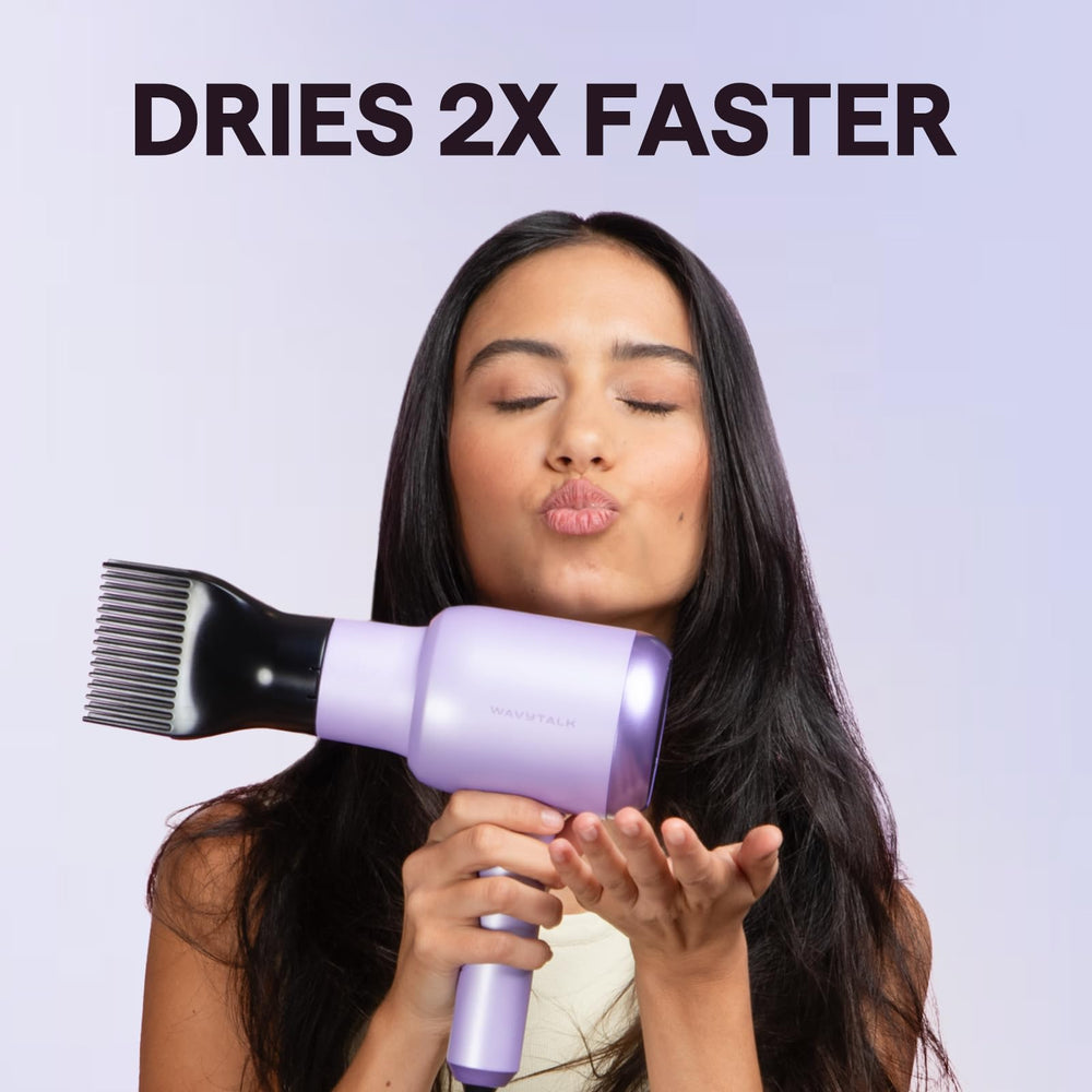 Wavytalk comb attachment for smoothing thick or unruly hair.