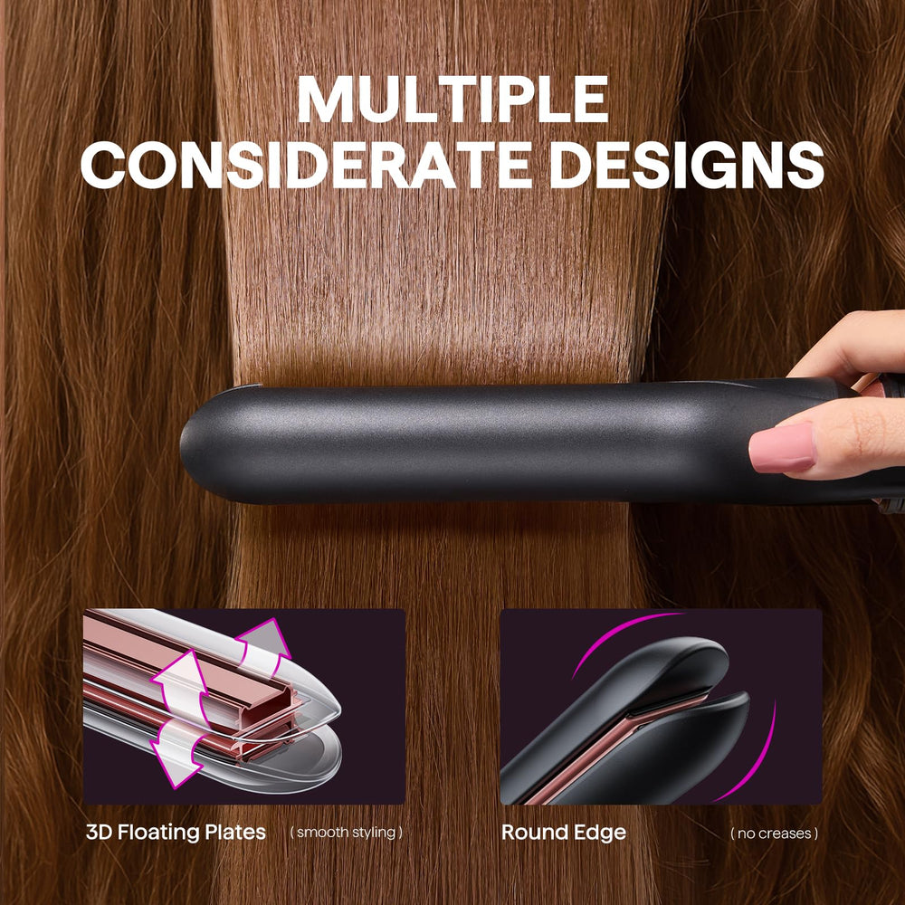Wavytalk curling iron 1.25-inch close-up highlights smooth curls and controlled heat.