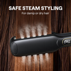 Wavytalk dual-voltage flat iron ideal for travel with safety lock