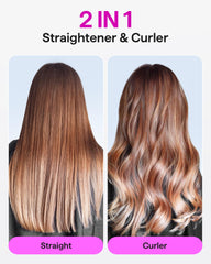 Wavytalk flat iron 2-in-1 styling versatility for multiple looks