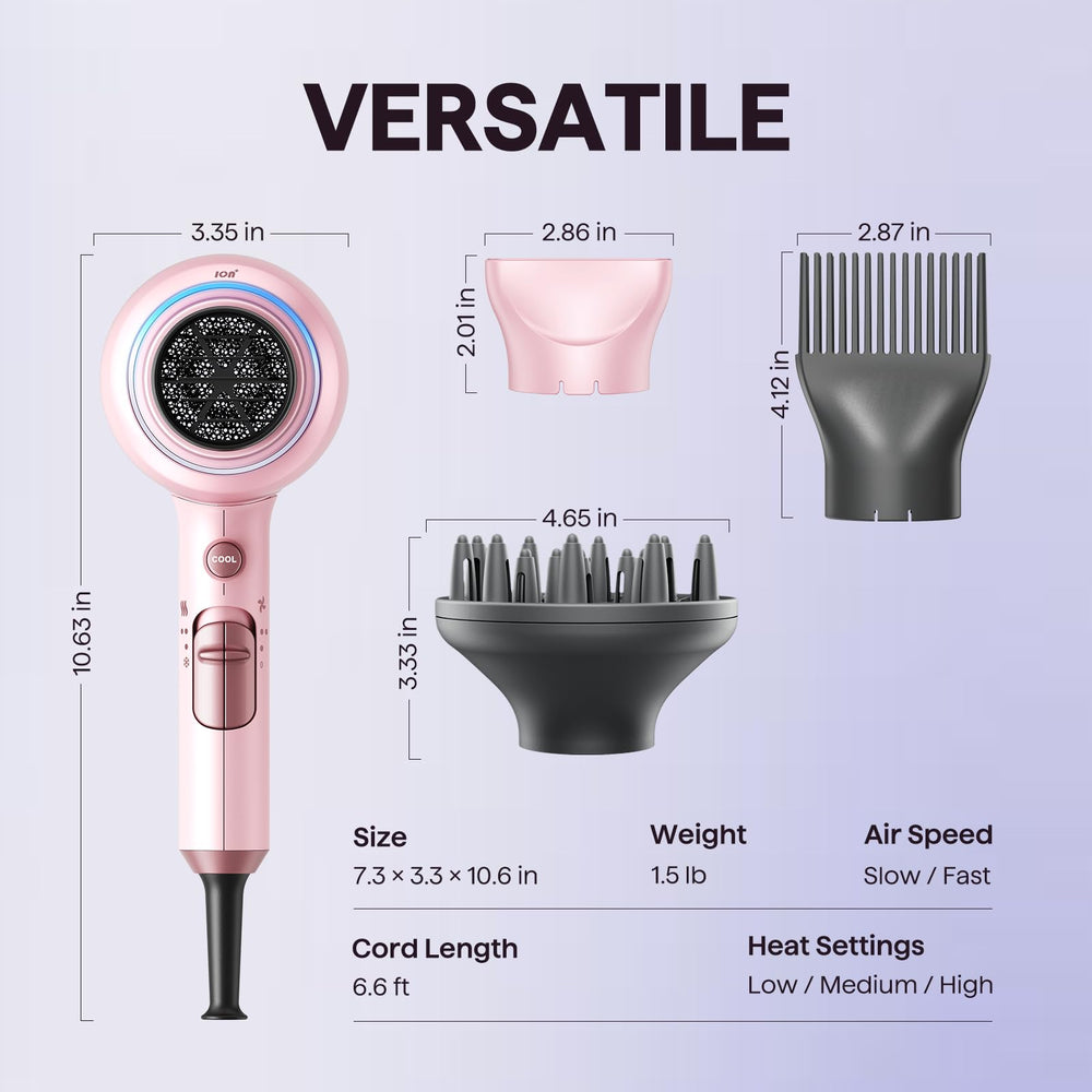 Wavytalk hair dryer quiet design supports relaxed, low-noise drying sessions.