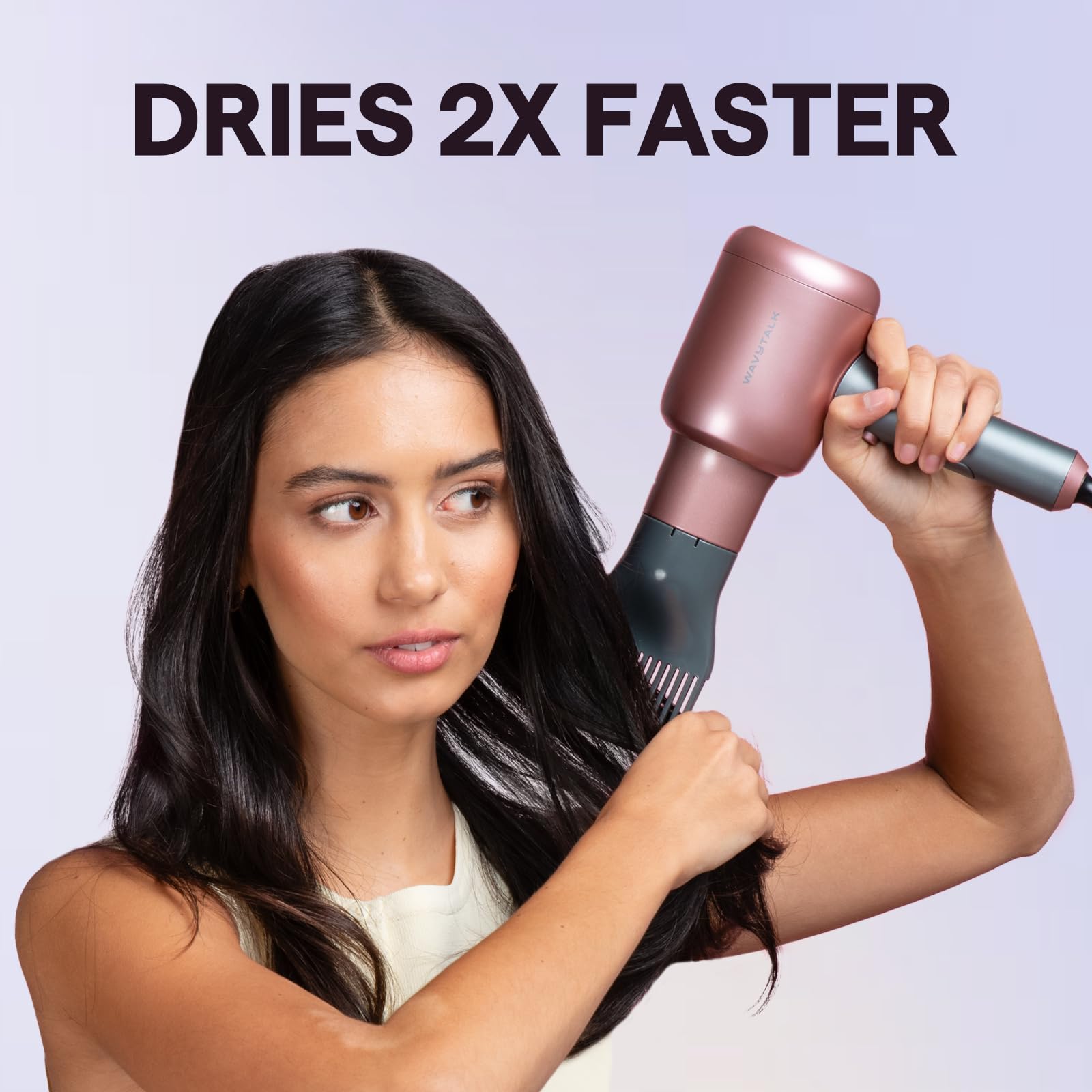 Wavytalk hair dryer rose gold concentrator nozzle for precise styling