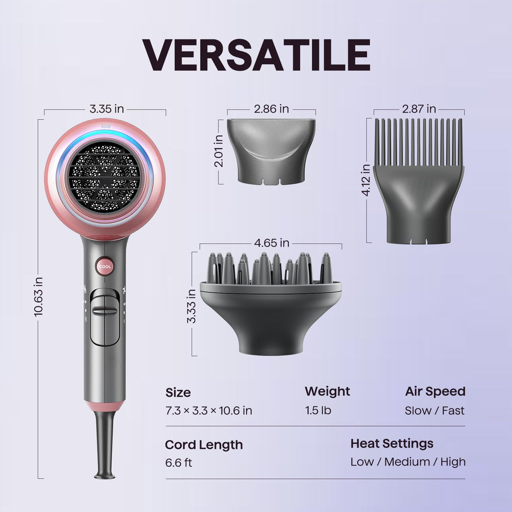 Wavytalk hair dryer rose gold results: silky, glossy finish