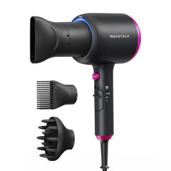 Wavytalk hair dryer with diffuser delivers fast drying for a smooth, frizz-free finish.