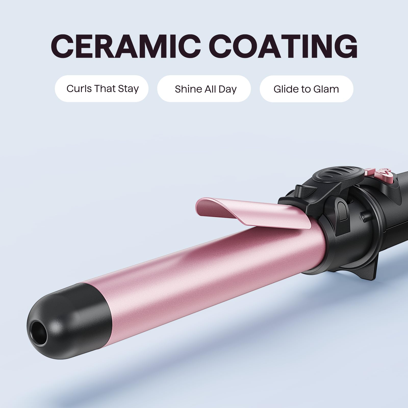 Wavytalk 5 temperature settings from 280 to 430 degrees for versatile styling