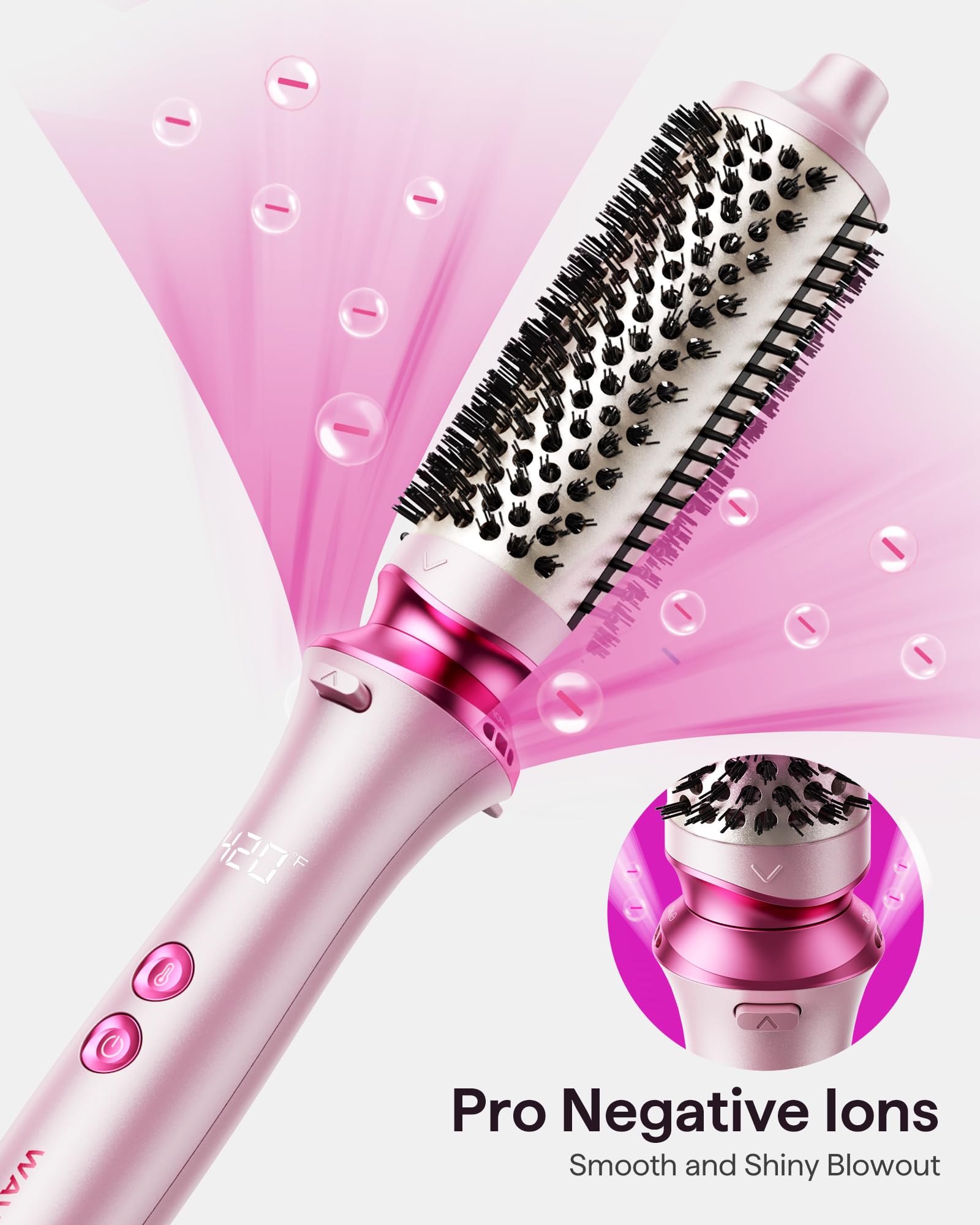 Wavytalk Heatwave Pro displays five temperature settings for precise styling