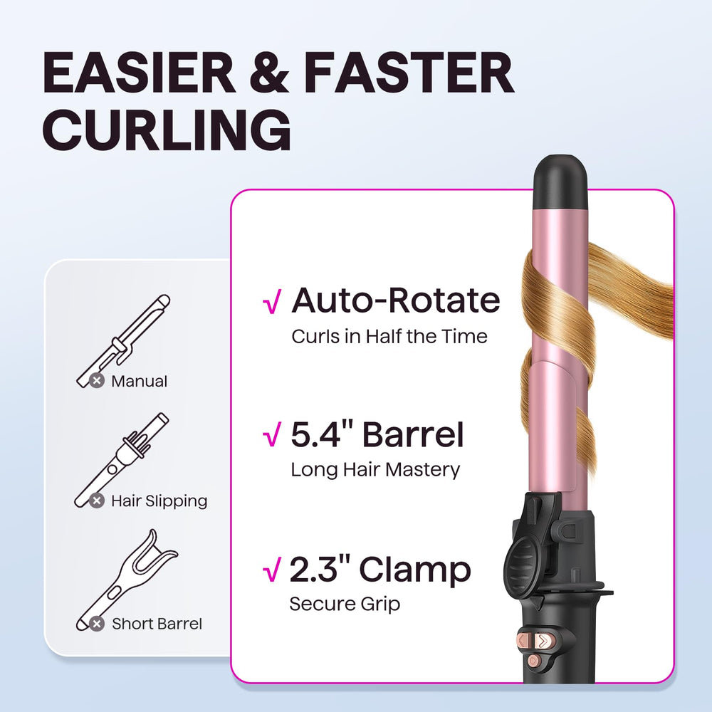 Wavytalk curling iron home button reset enables quick alignment