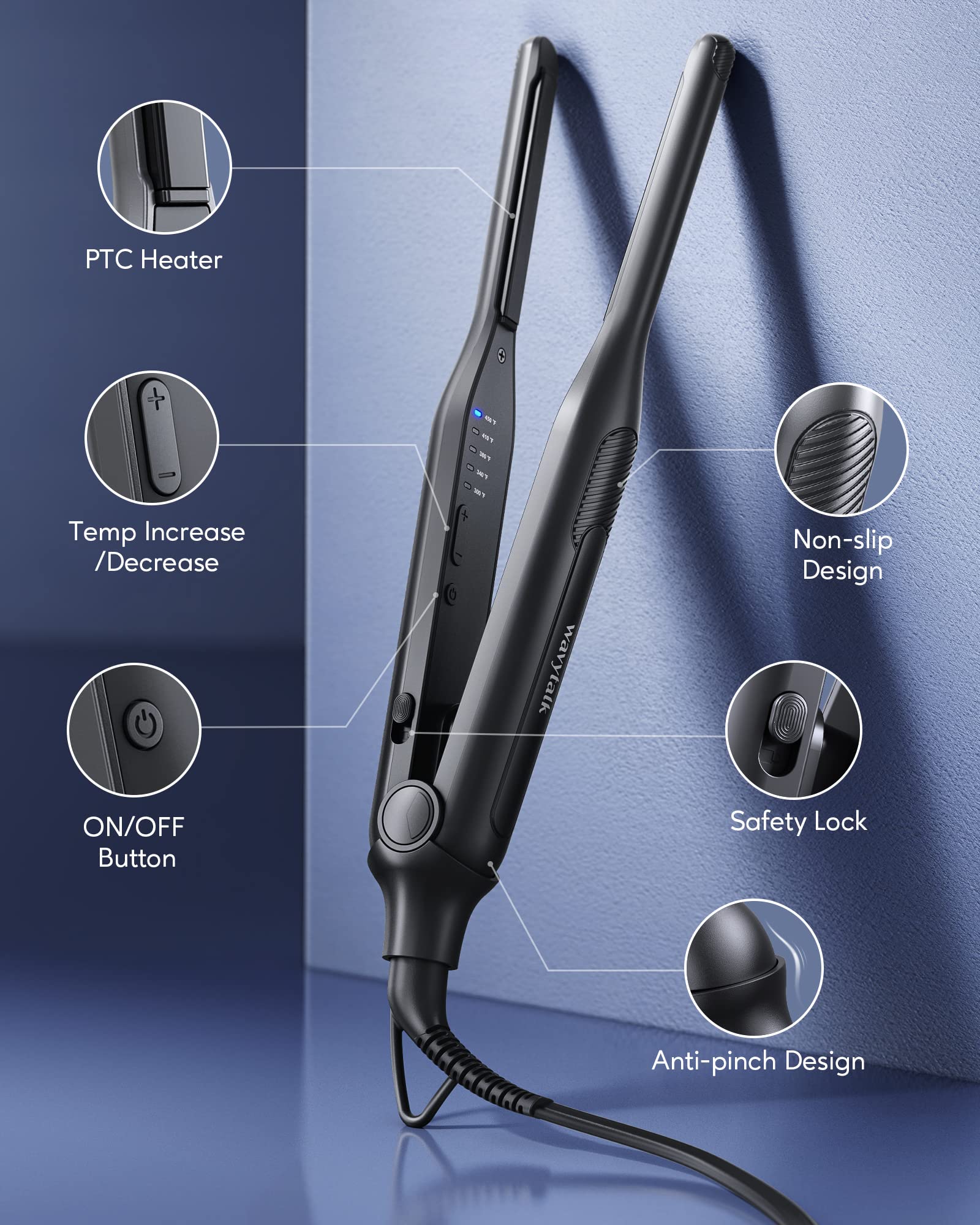 Wavytalk Mini Hair Edges straightener for neat edges