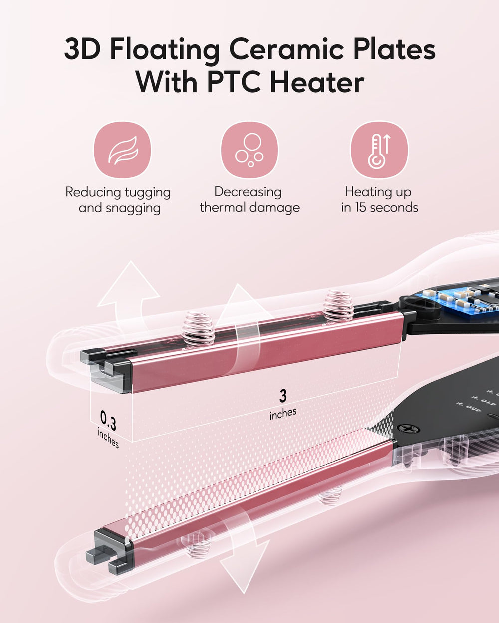 Wavytalk pencil-flat-iron-closeup demonstrates compact tool for pixie cuts