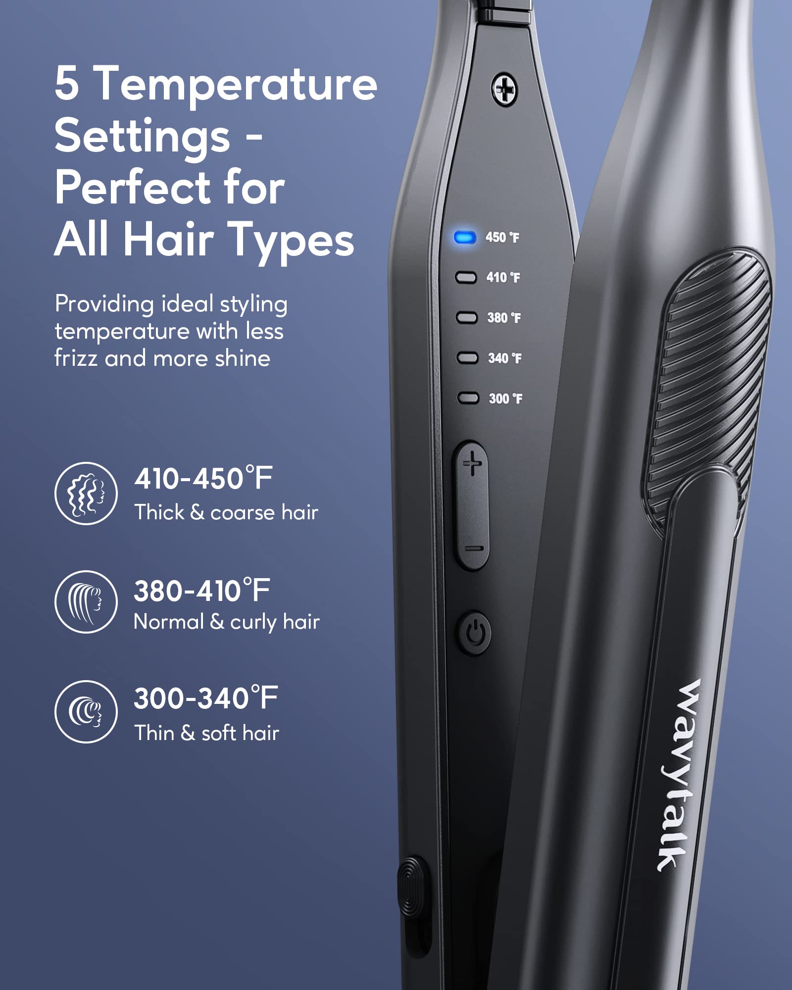 Wavytalk Pencil Flat Iron dual voltage lets you style worldwide