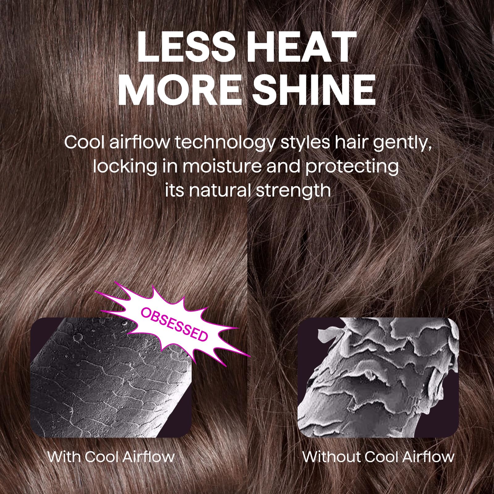 Wavytalk pencil flat iron floating ceramic plates prevent snagging and burns.