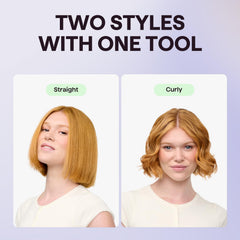 Wavytalk pencil flat iron root lift action focused on crown styling.