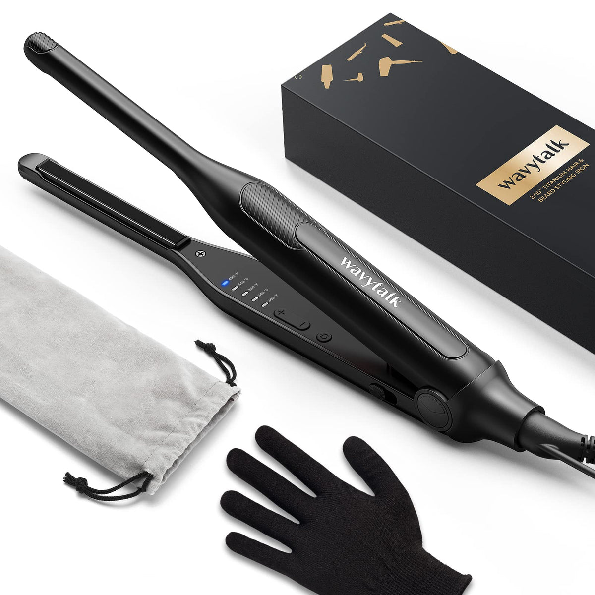 Wavytalk Pencil Flat Iron compact design for quick on-the-go styling