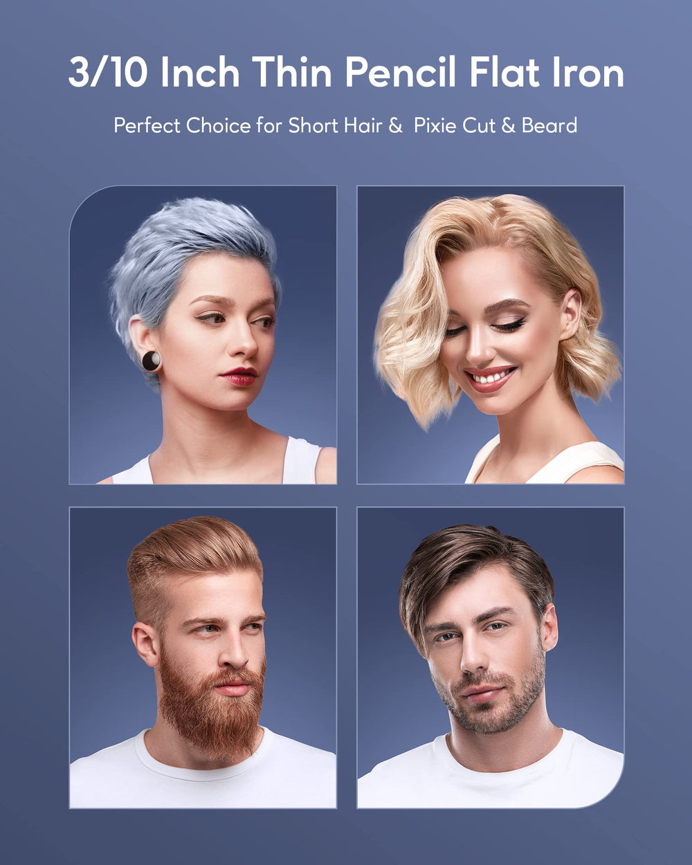 Wavytalk Pencil Iron styled for pixie cuts and bangs