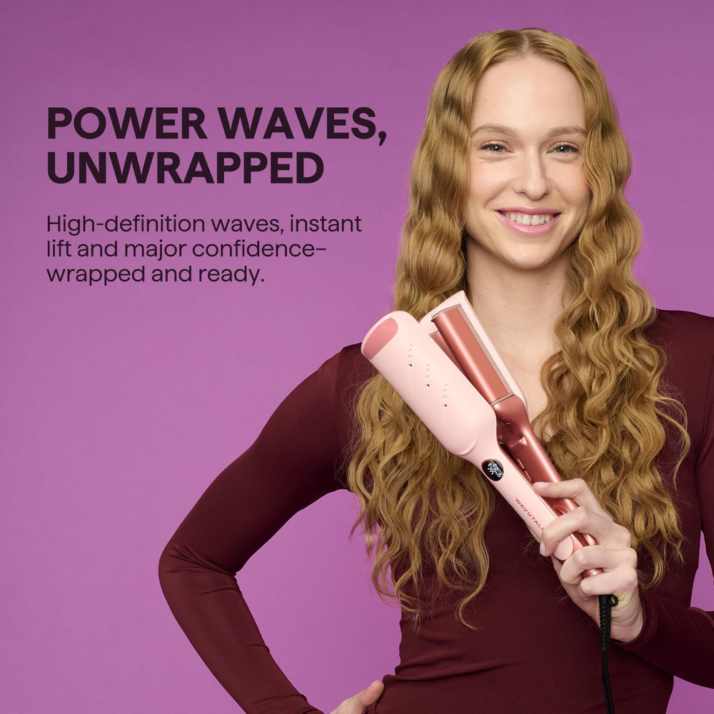 Wavytalk Power Wave dual-barrel design reduces heat repeats for smoother waves.