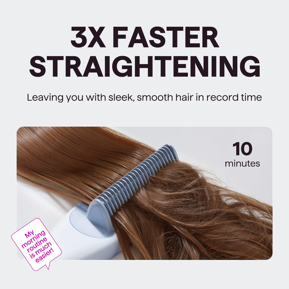 Wavytalk Pro Steam Hair Straightener Brush temperature dial for customizable heat