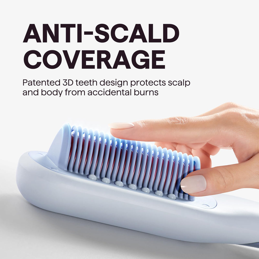Wavytalk Pro Steam Hair Straightener Brush universal-voltage travel-ready design