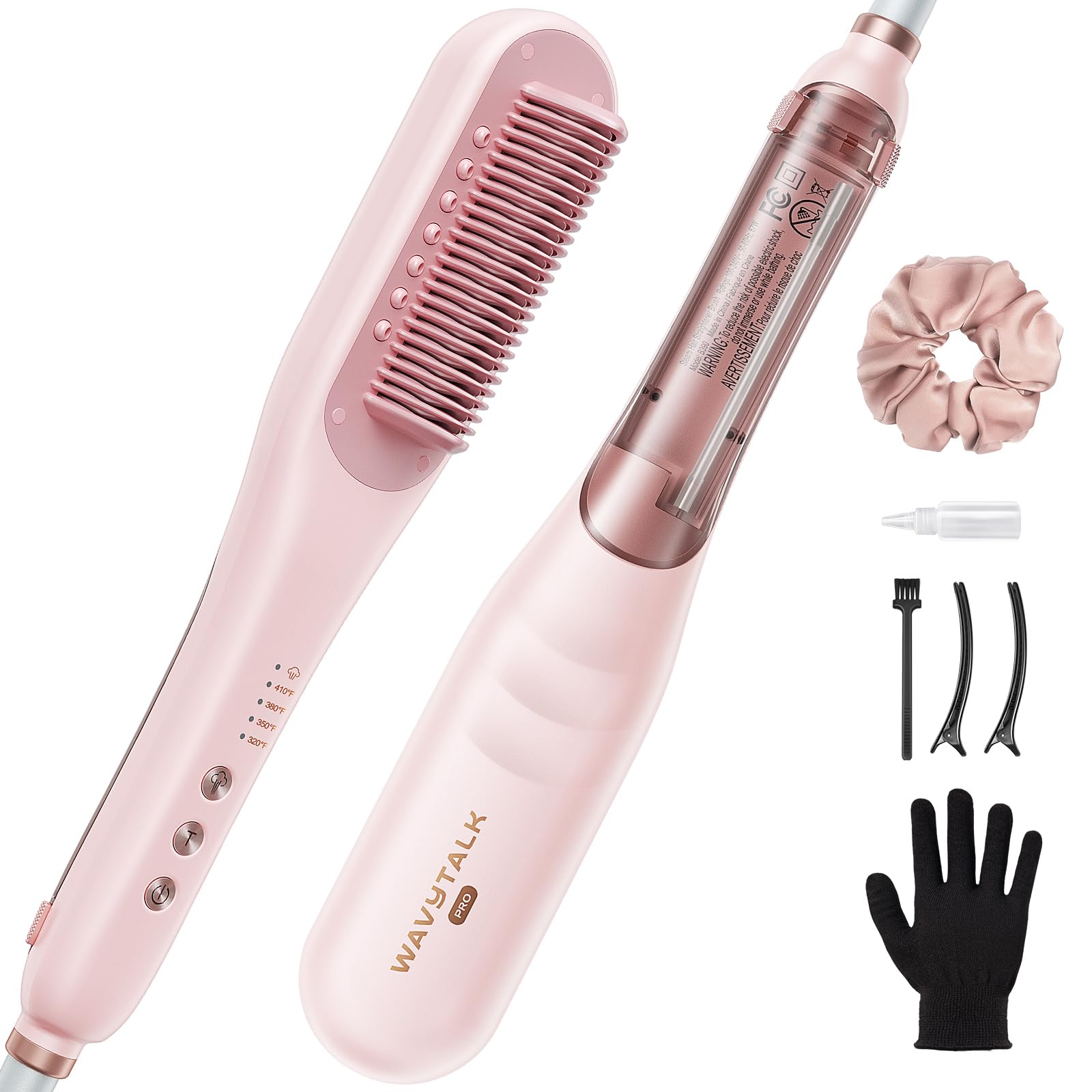 Wavytalk Pro Steamline Pro brush top view for quick morning styling