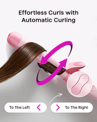 Wavytalk rotating curling iron 1.25-inch barrel creates big, bouncy curls with glamorous bounce.