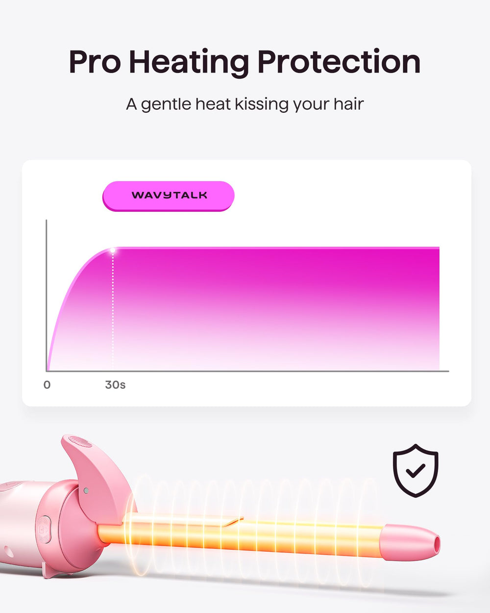 Wavytalk curling iron quick-start fast and slow speeds for versatile styling.