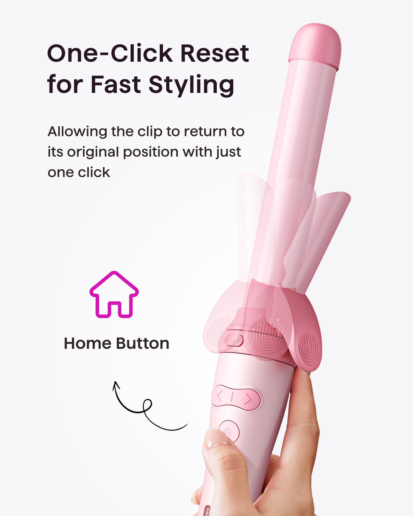 Wavytalk curling iron four heat settings for customized heat control.