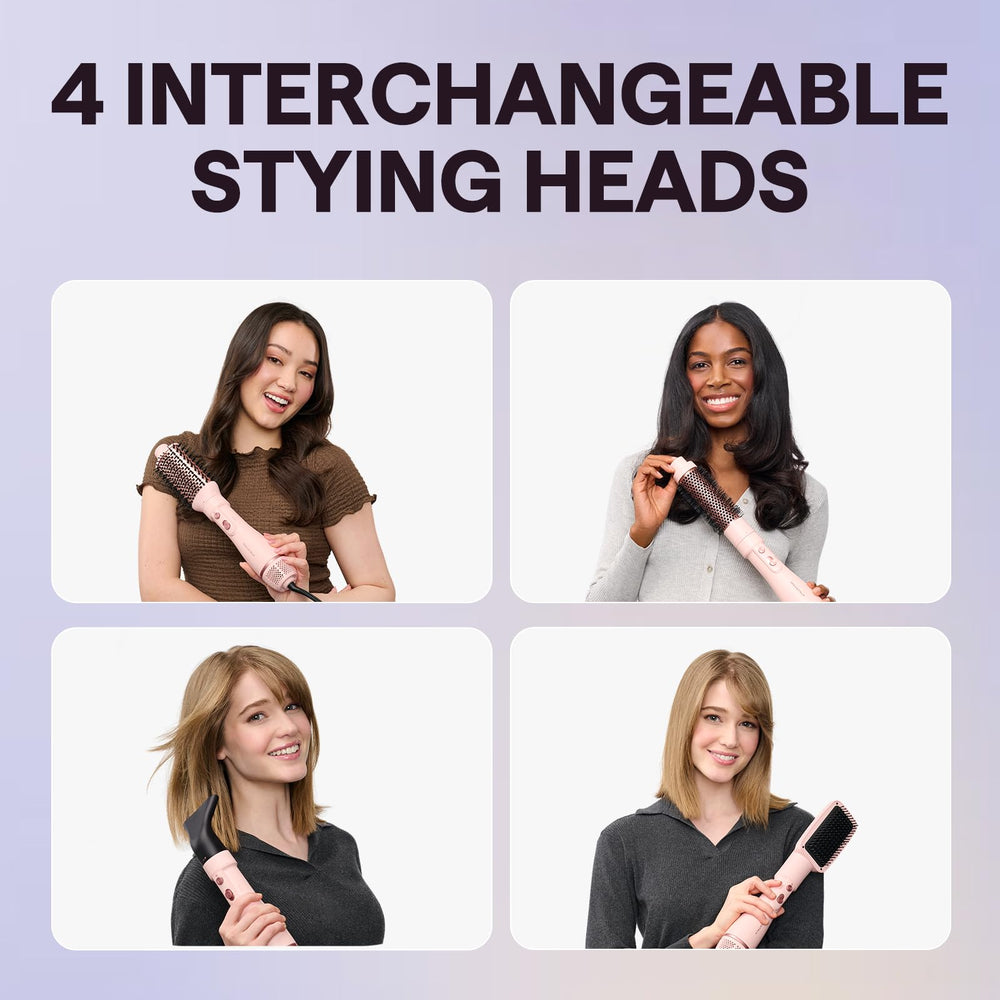 Wavytalk round 1-5in thermal brush pink creates sleek, even results.