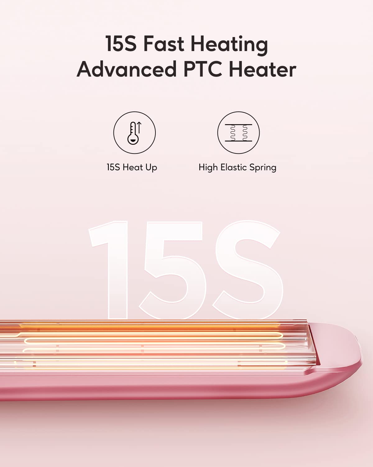Wavytalk Salon Flat Iron Rose Gold 3D floating plates enable seamless styling