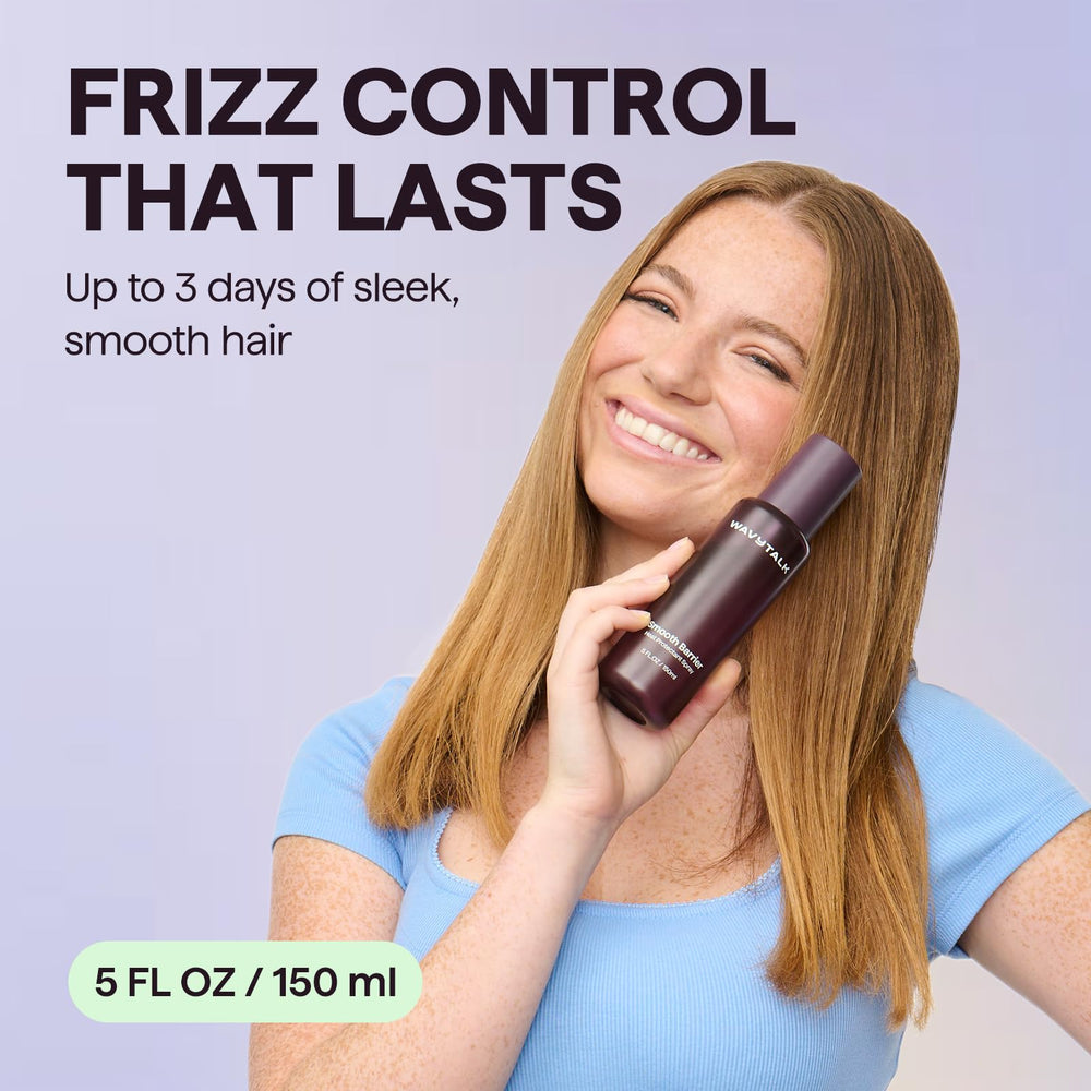 Wavytalk Smooth Barrier hair-shine-shot demonstrates a glossy finish after use