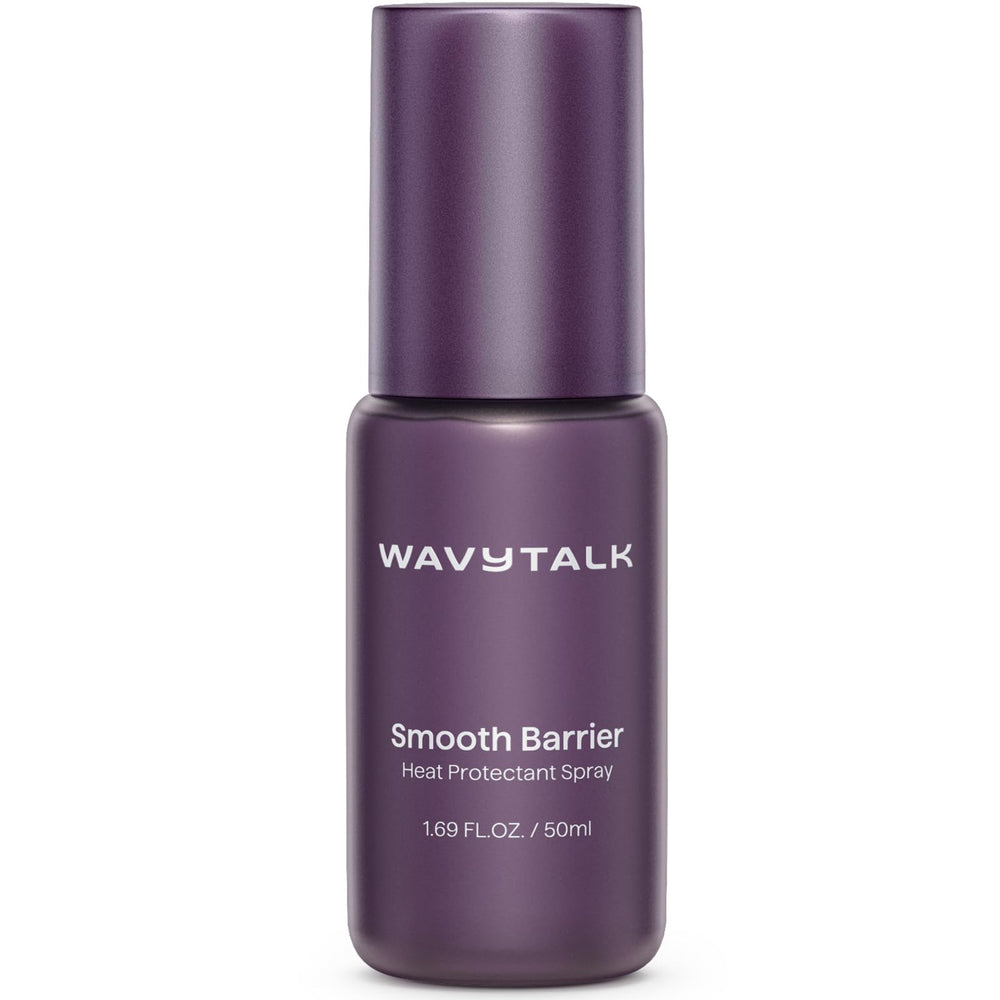 Wavytalk Smooth Barrier spray bottle ready for styling with heat protection