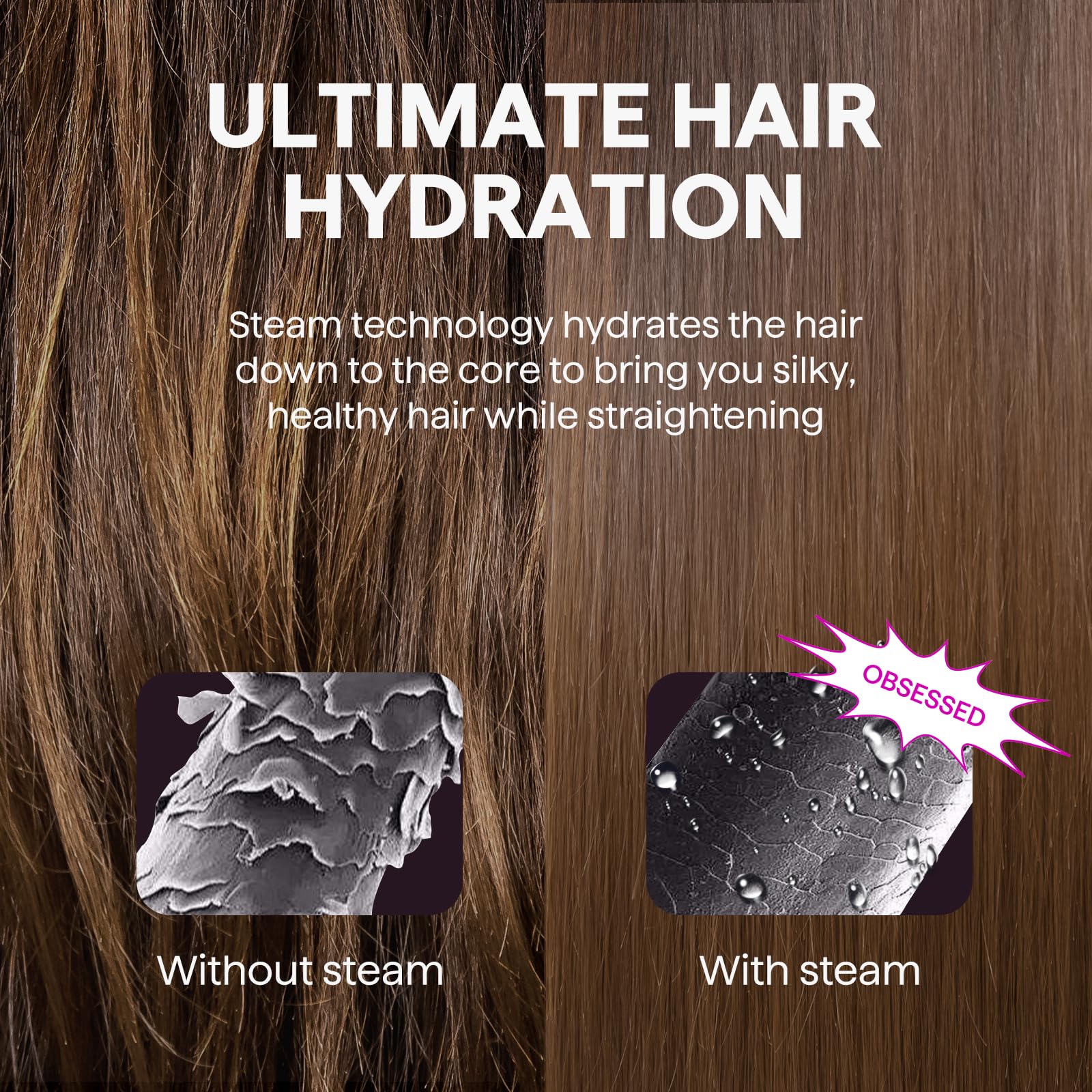 Wavytalk Steam Sesh compact pink design suits home routines and travel.
