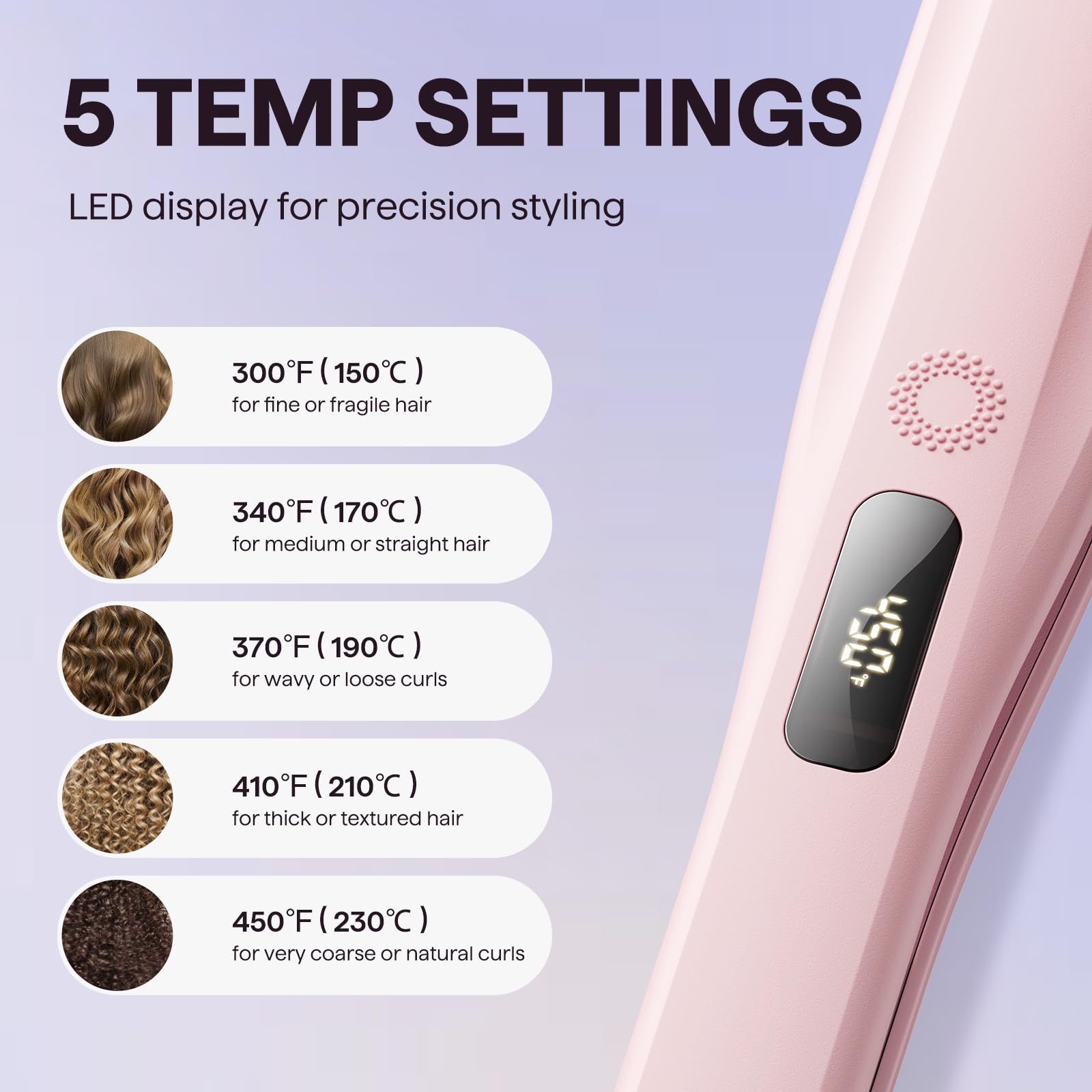 Wavytalk Steam Sesh glide with 1.38-inch plates for fast, thorough straightening.