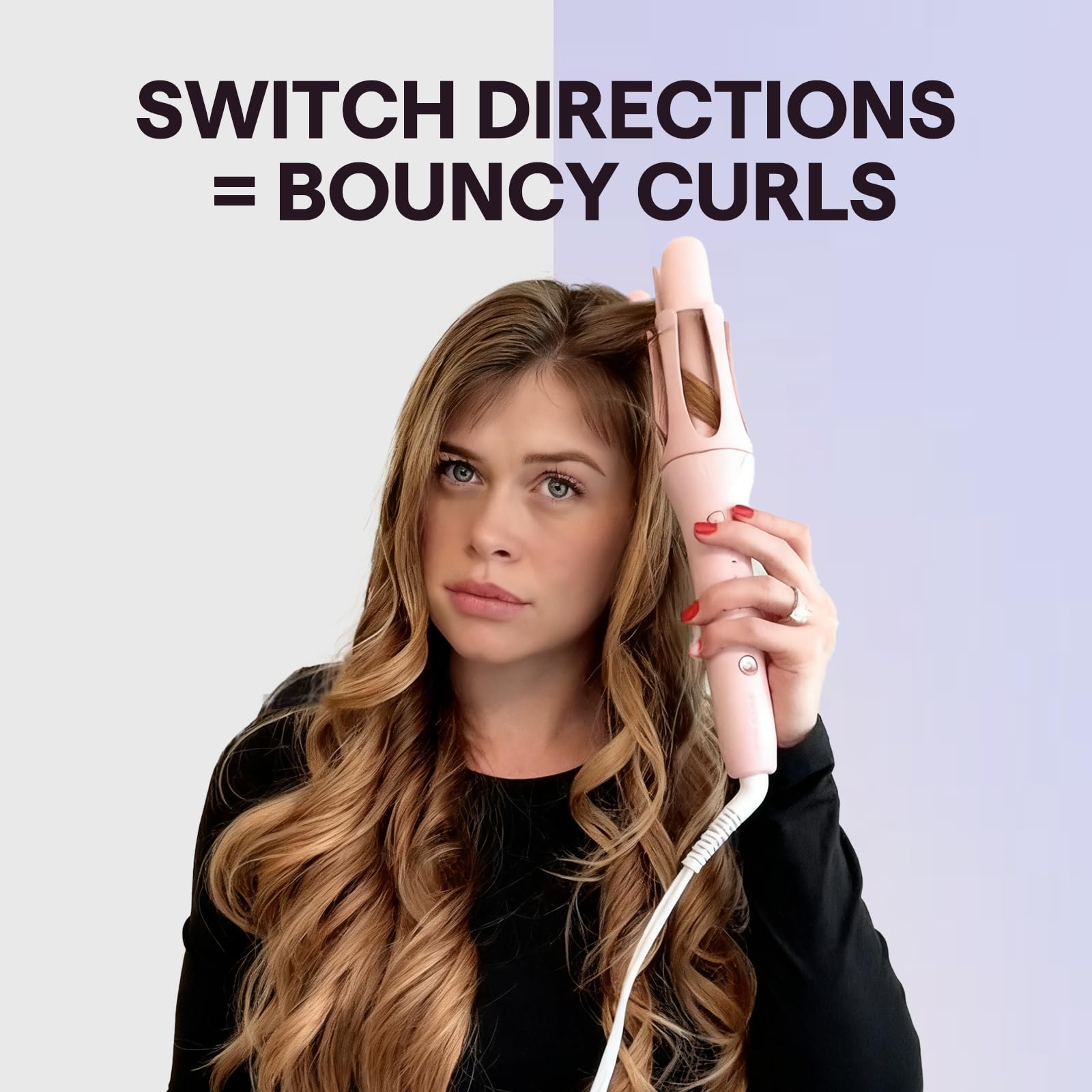 Wavytalk curling iron with temperature options 300-410 degrees for versatility