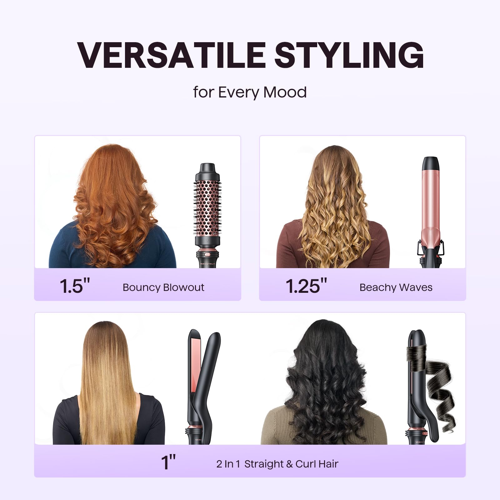 Wavytalk thermal brush 1.5-inch image illustrating extended bristles for gentle grip.