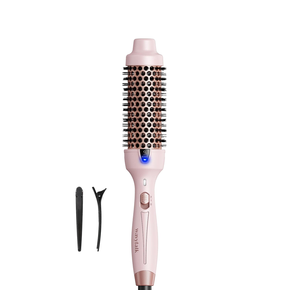 Wavytalk Thermal Brush barrel closeup showing ceramic barrel for smooth curls