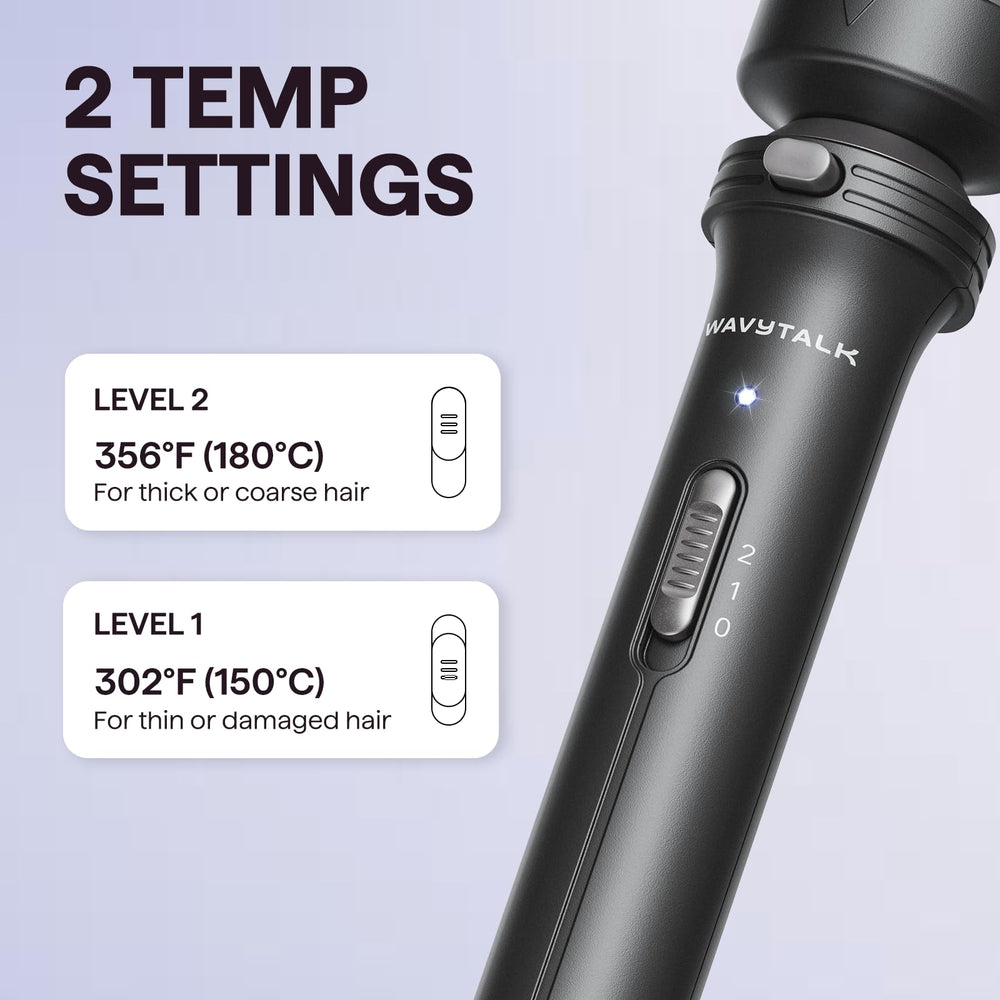 Wavytalk Thermal Brush in use creating loose curls for volume