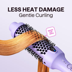 Wavytalk Thermal Brush ionic action reduces frizz for silky strands.