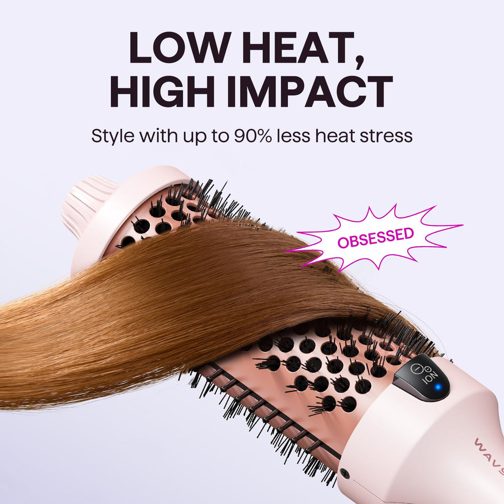 Wavytalk thermal brush negative-ion-function helps reduce frizz and boost shine.