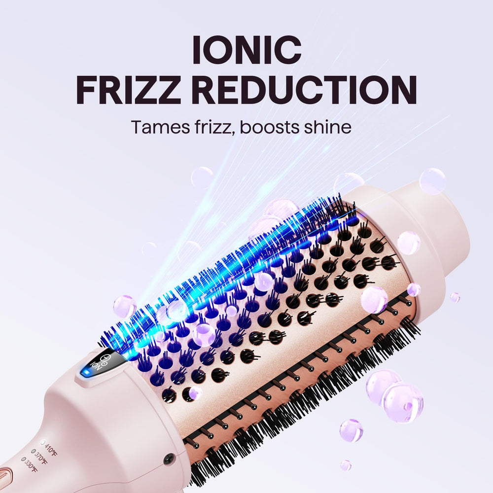 Wavytalk Thermal Brush highlighting negative-ion technology for frizz reduction and moisture retention.